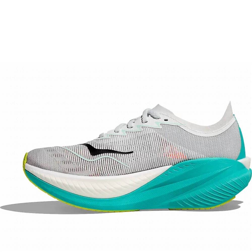 NEW HOKA women's mach x 2 running shoes in frost / electric aqua - Picture 3 of 7
